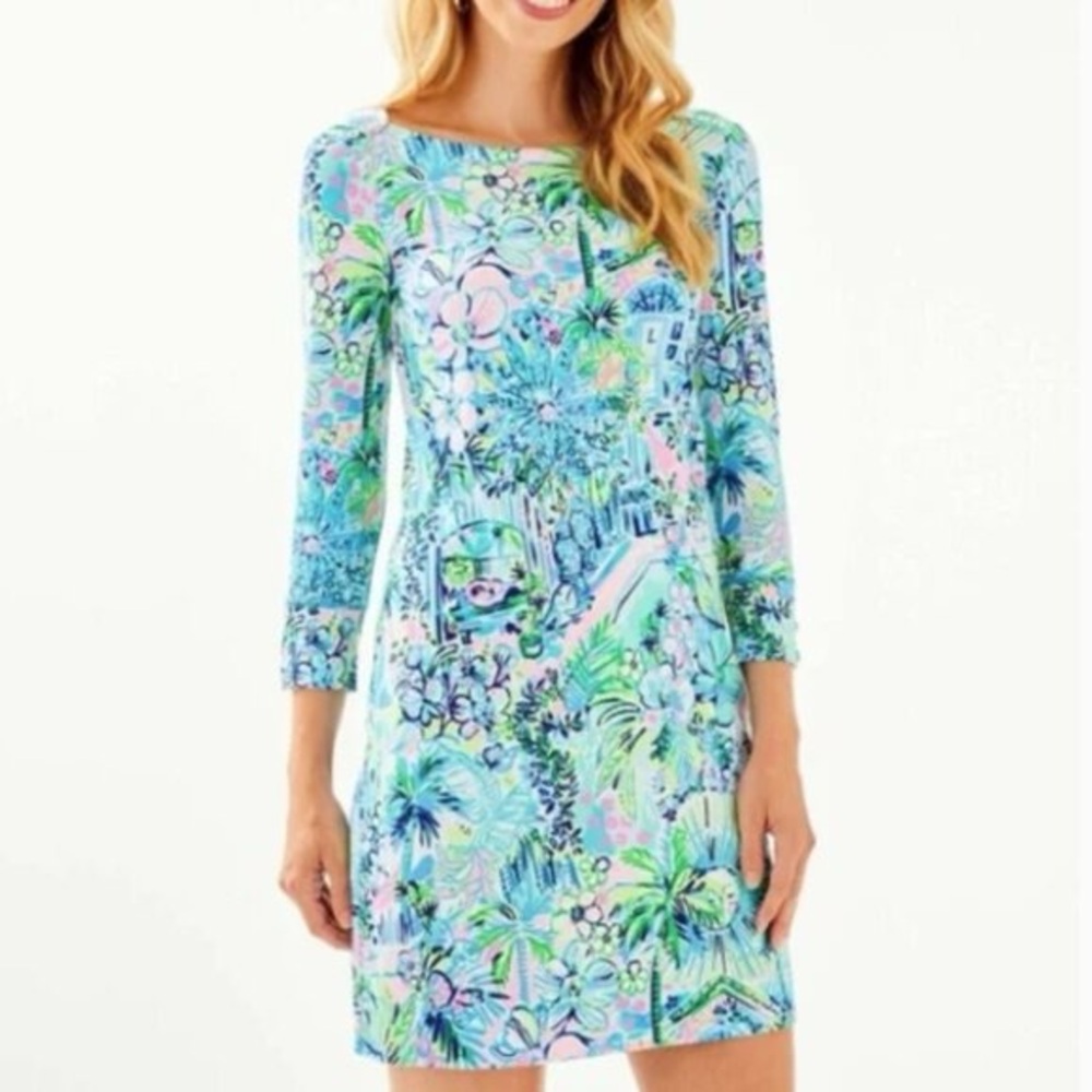 Lilly Pulitzer Sophie Dress in the hard to find Lilly’s House print.